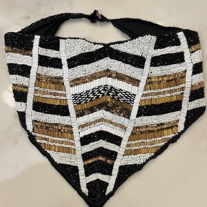 Kay Lee New York Beaded Bandana Scarf